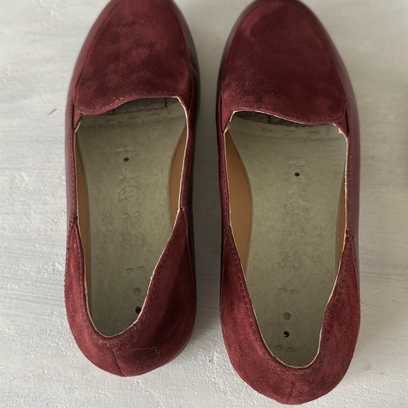 Dansko Lace Loafers Glazed Leather & Suede Slip-Ons Flats in Wine Size 38 7-7.5 - Picture 13 of 16